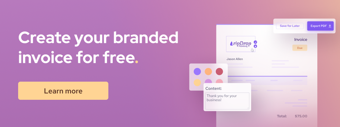 Create and send professional invoices for free