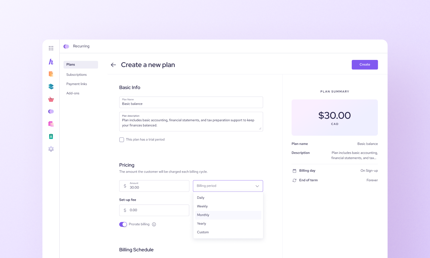 Accept recurring payments with Helcim