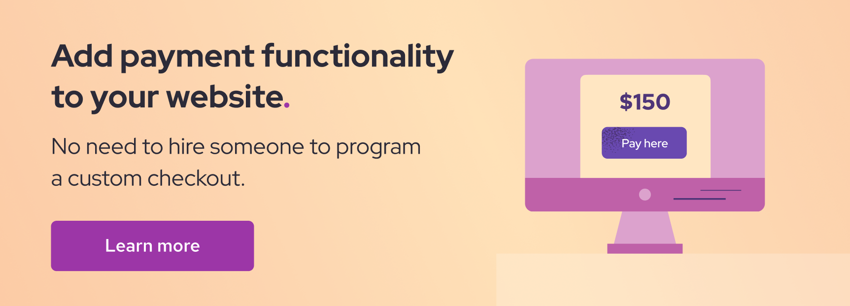 Embedd payment page to website to collect online payments