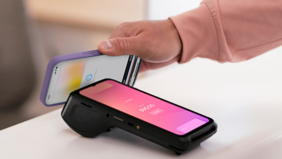 customers tap on the tap and chip card reader